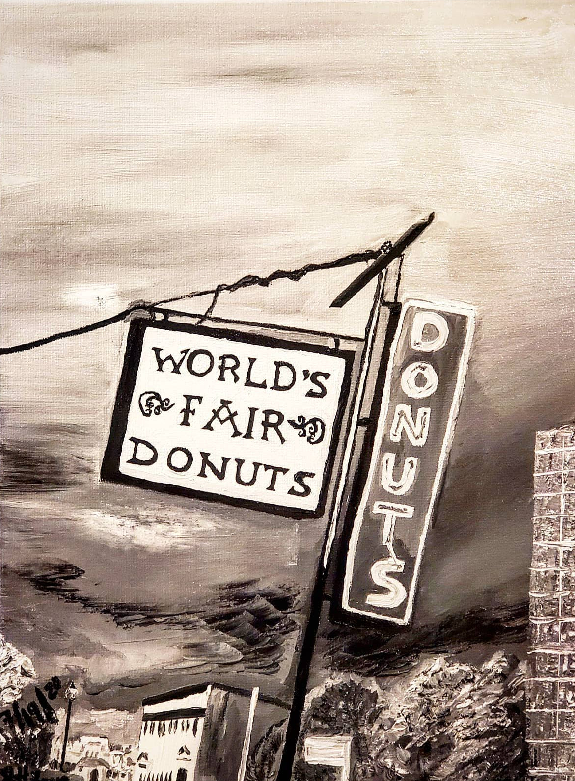 JEFFREY LOWE World's Fair Donuts Sign